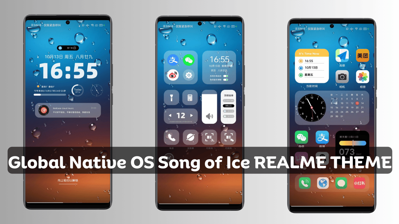 Global Native Song of Ice iOS Theme for Realme with Charging Animation