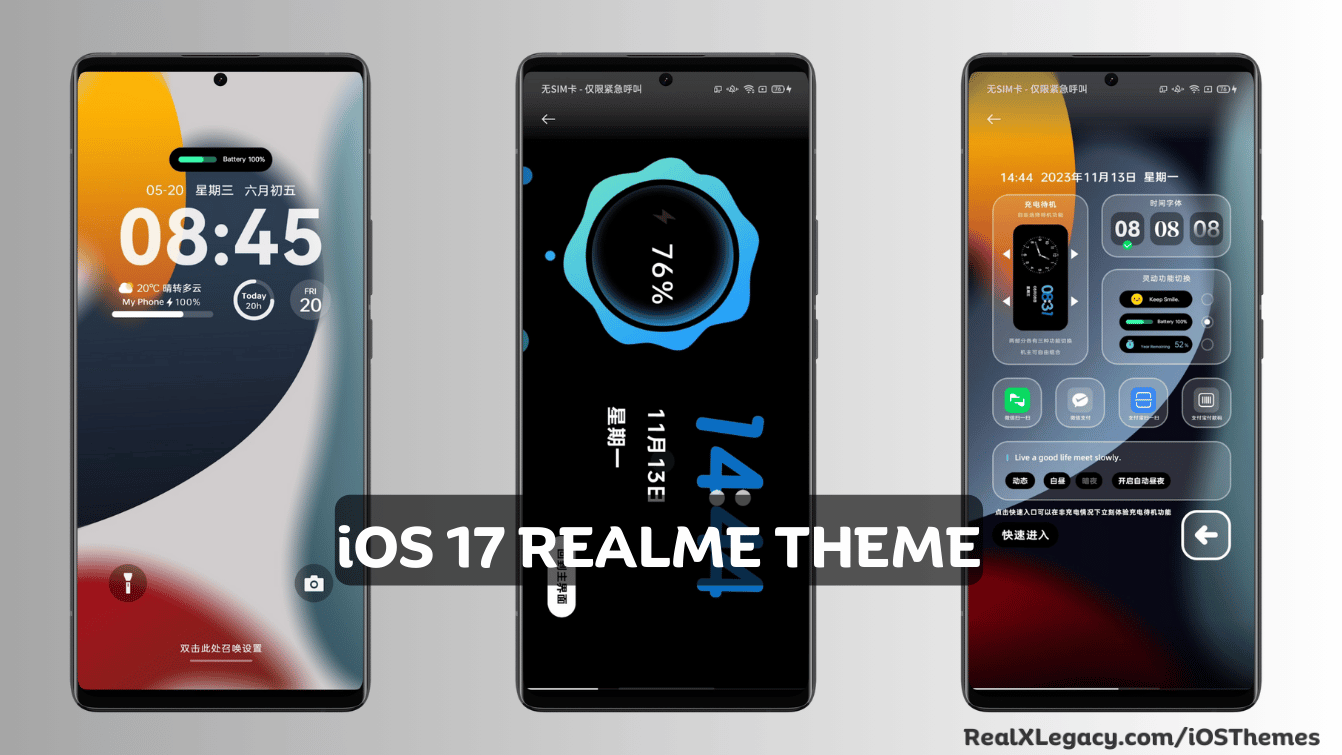 iOS 17 iOS Theme for Realme