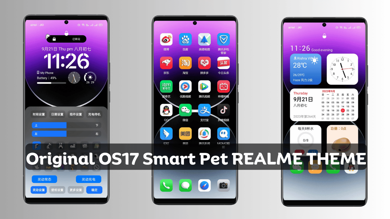 Original OS17 Smart Pet iOS Theme for RealmeUI